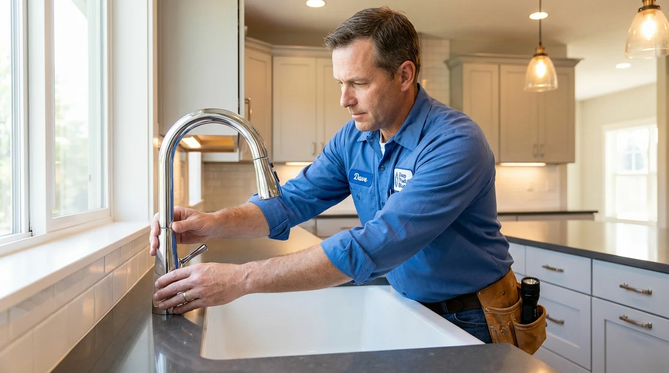 Kitchen faucet installation by Johns Plumbing LLC in Santa Isabel
